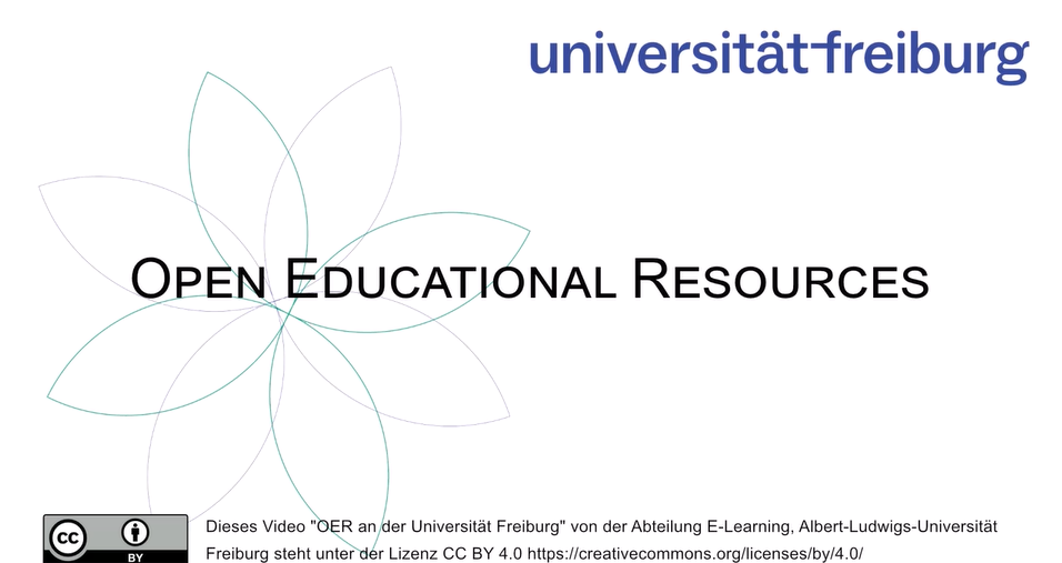 Screenshot mit Link zum Video "OER an der Albert-Ludwigs-Universität Freiburg" auf dem Videoportal.